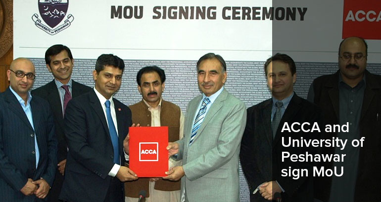 ACCA Pakistan and Peshawar University sign MoU